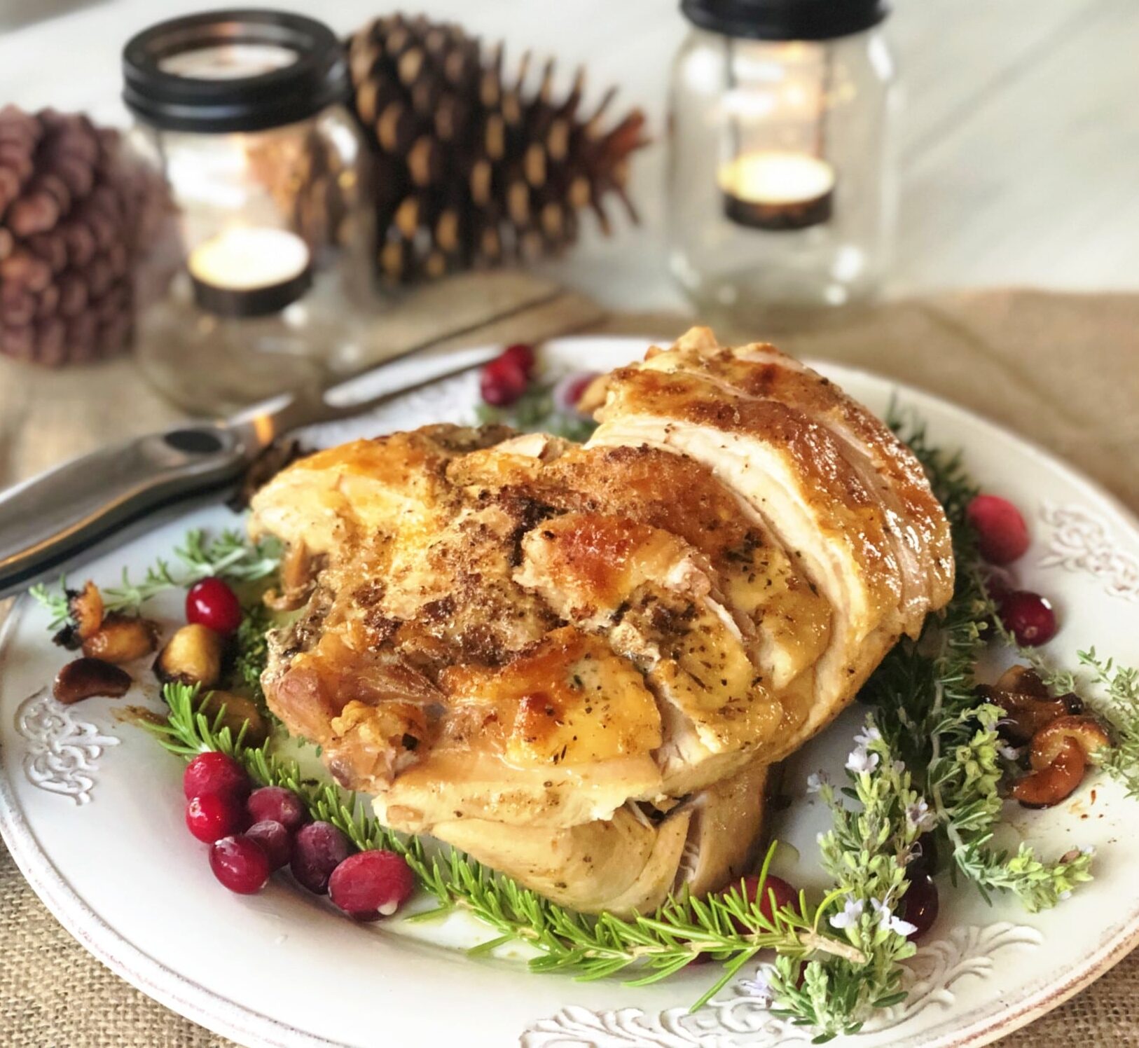 Instant Pot Turkey Breast with Garlic & Clover Butter - Clover