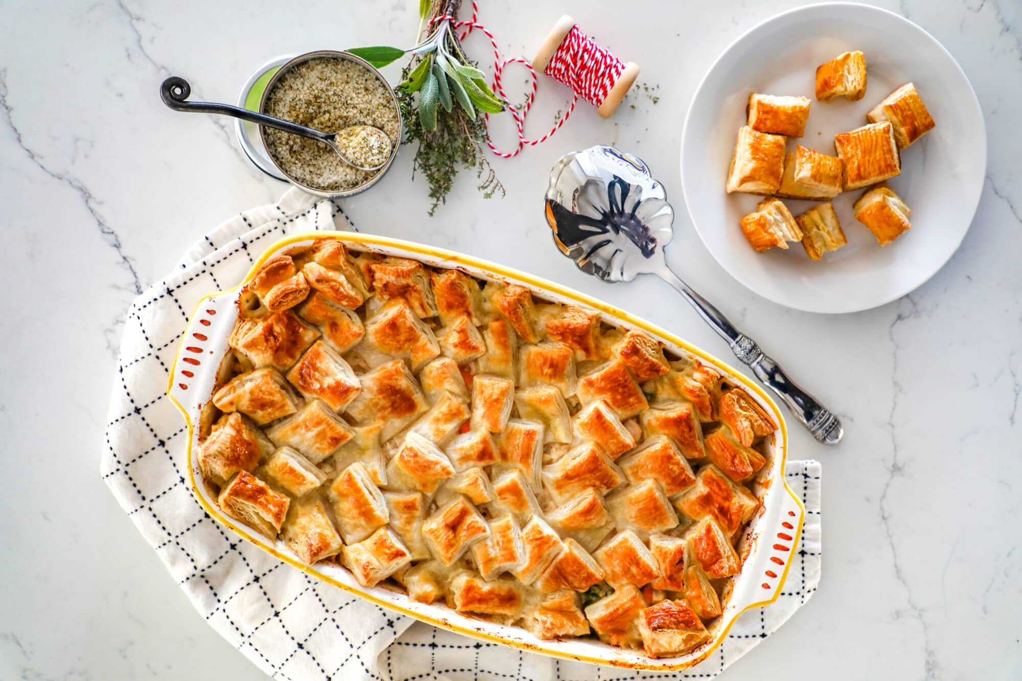 Turkey Pot Pie with Puff Pastry Topping - Clover