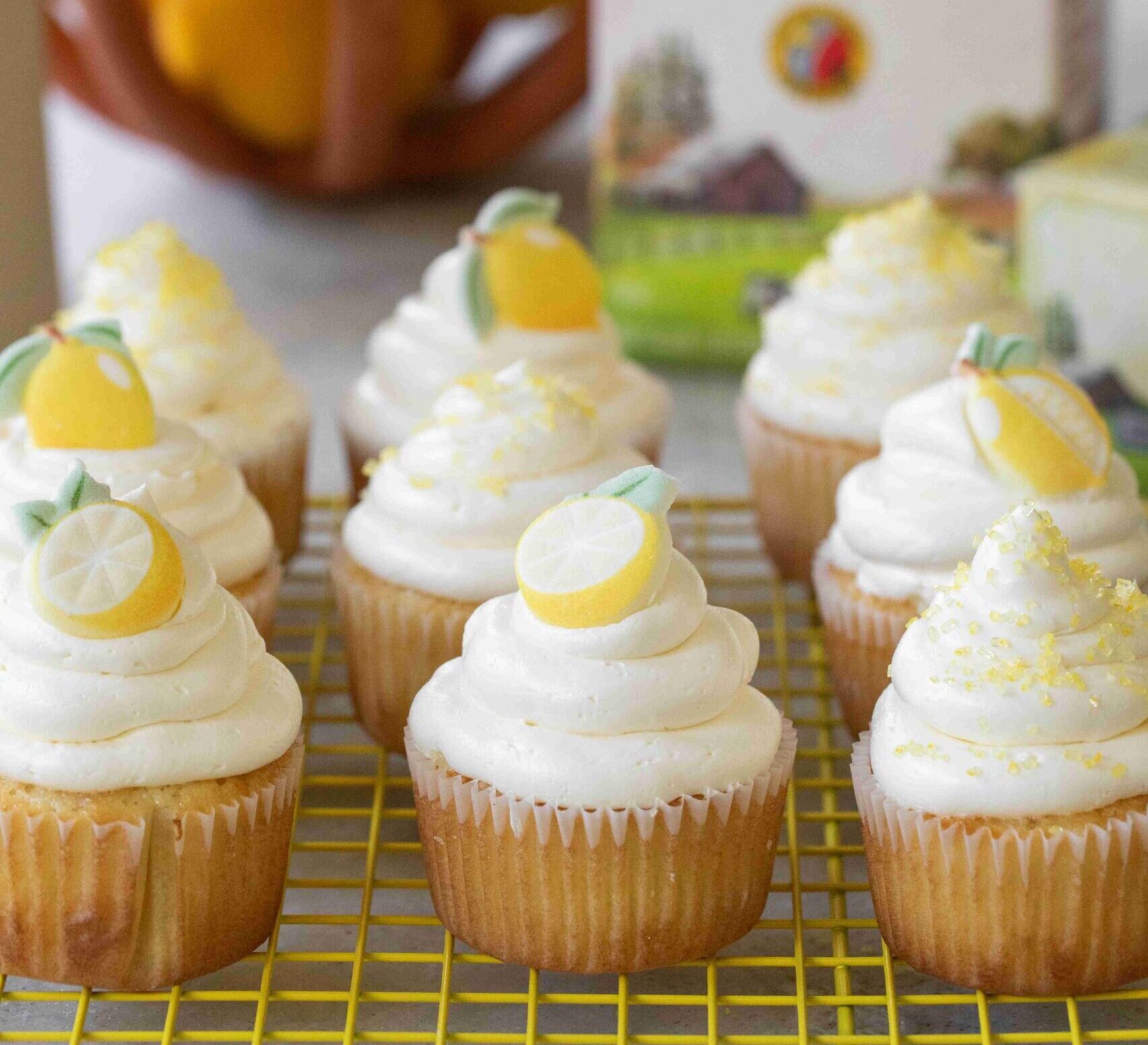 Lemon Curd Elderflower Cupcakes - Clover