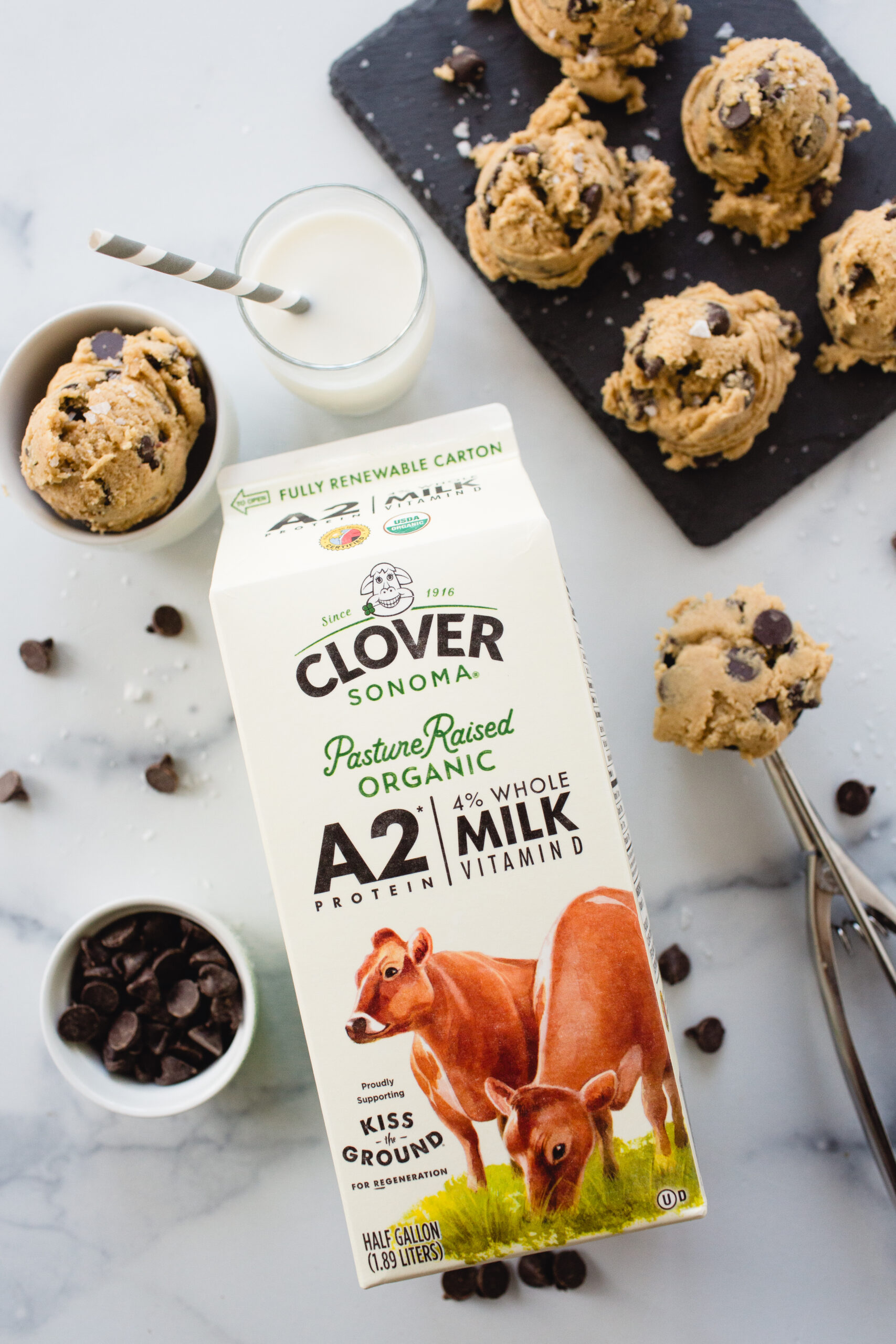 No Bake Chocolate Chip Cookie Dough - Clover