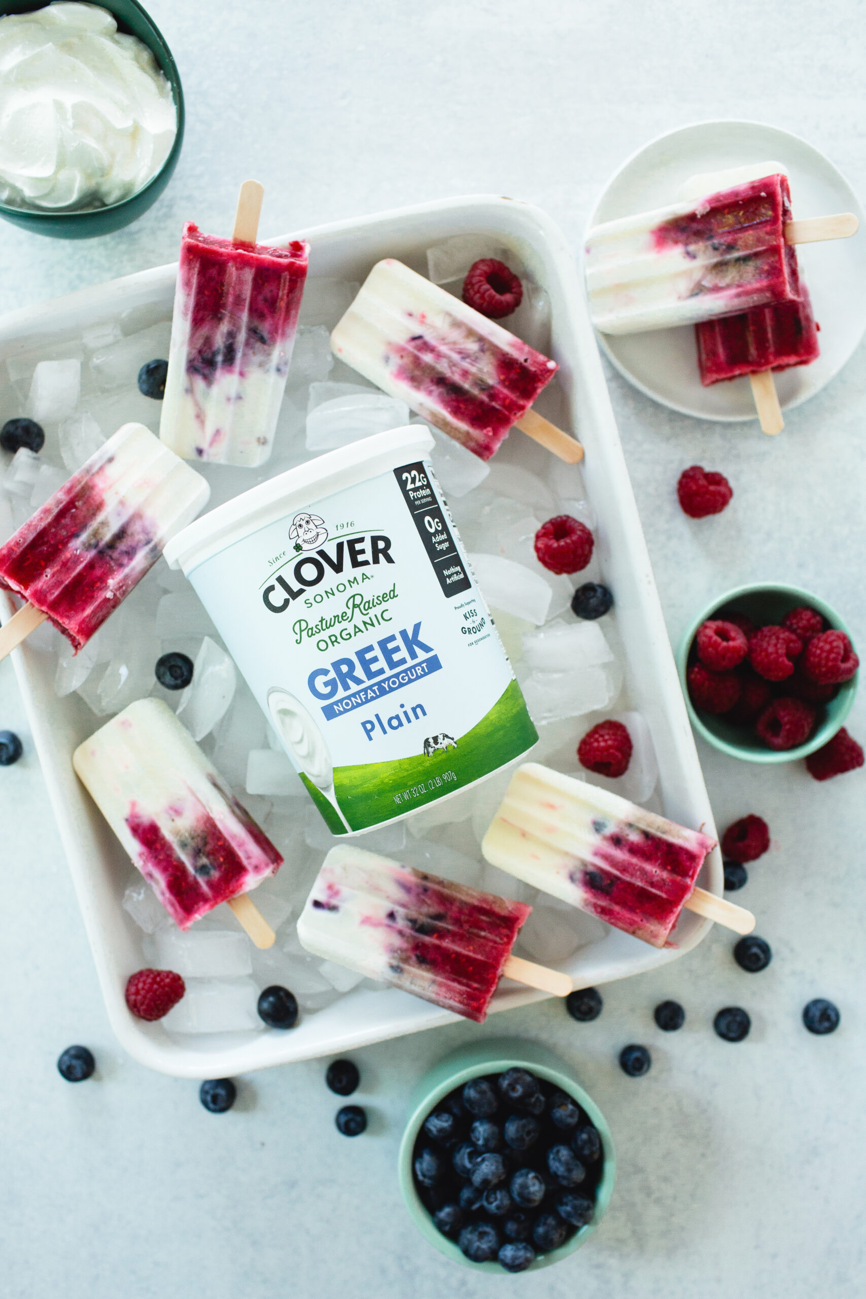 Greek Yogurt & Fruit Popsicles - Clover